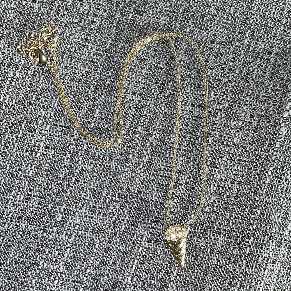 Ice cream cone necklace